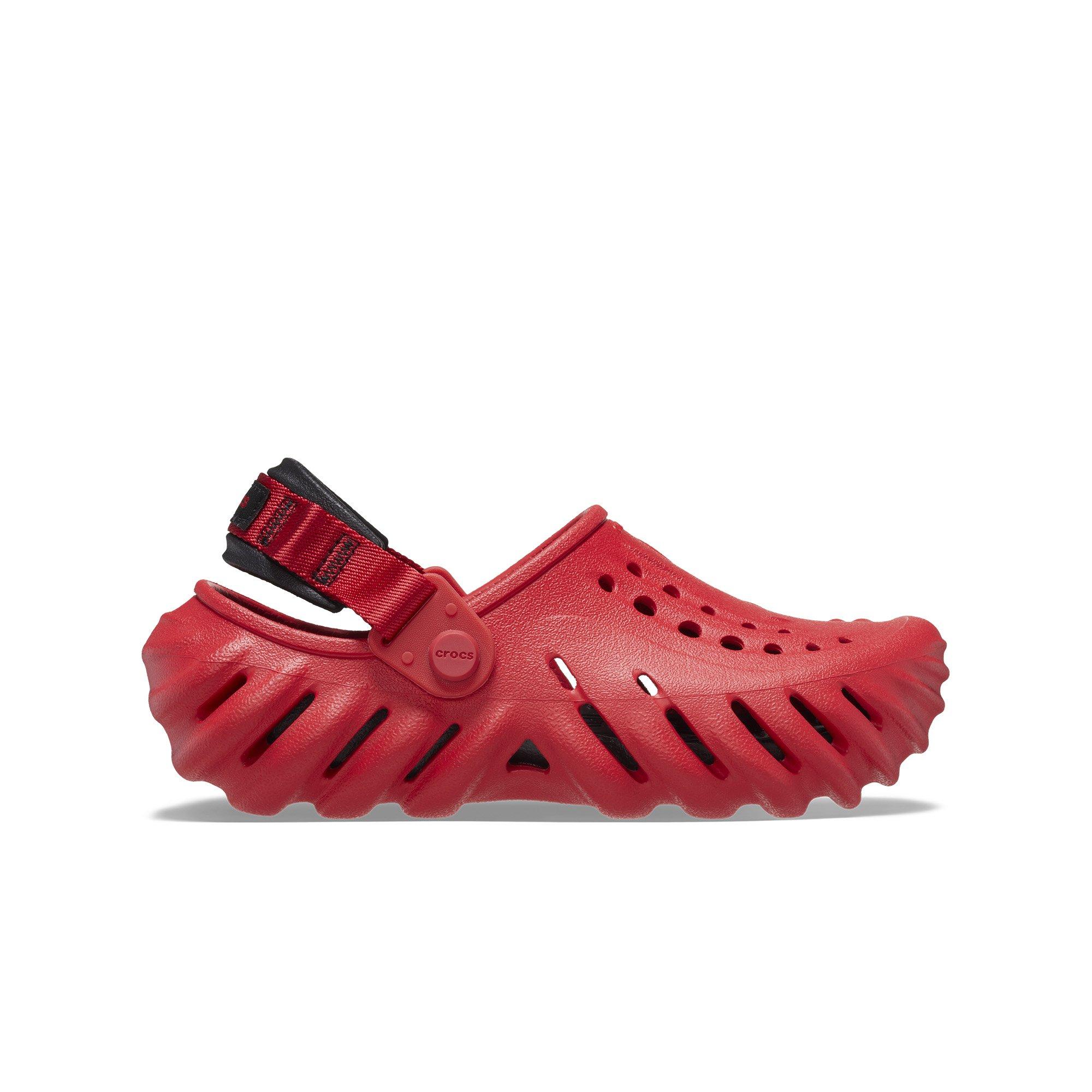 Red boys online crocs